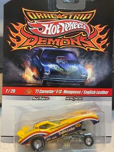 1/64 HOT WHEELS DRAG STRIP DEMONS 1977 CORVETTE F/C MONGOOS ENGLISCHES LEDER - Bild 1 von 2