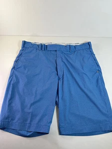 RLX Ralph Lauren Mens Sz 36 Flat Front Golf Shorts Blue Waterdrop Print EUC! - Picture 1 of 8