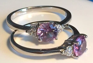 Colour Change Sapphire Ring Spectacular Solid Sterling Silver S925 Sizes 6-10 US - Picture 1 of 12