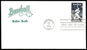 1983 Babe Ruth First Day Cover Baseball Artopages Cachet-Green - Picture 1 of 2