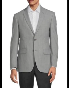 Blazer Tommy Hilfiger Hombre Gris Dos Botones Lana Talla 42R - Imagen 1 de 15