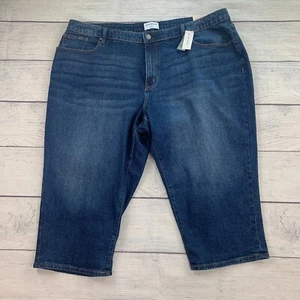 Lane Bryant talla 24 P Signature Boyfriend Capri Petite entrepierna tiro medio 21" nuevo con etiquetas - Imagen 1 de 11