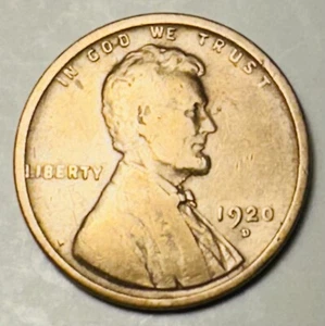 1920 D Lincoln Wheat Penny Average Condition. Bx 13.297 - Picture 1 of 2