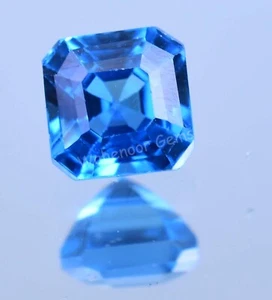 Piedra preciosa suelta CERTIFICADA impecable topacio azul suizo natural de 2,30 quilates - Imagen 1 de 6