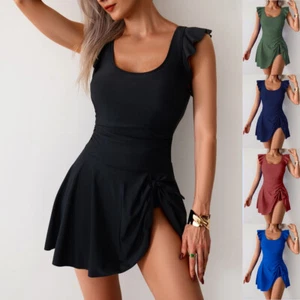 Damen Einteiler Tankini Badekleid Badeanzug Beachwear Push Up Bademode Übergröße - Bild 1 von 34