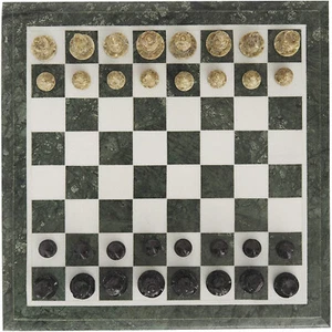 Marble Chess Set Handmade with Marble Chess Pieces, Unique Marble Chess Board - Picture 1 of 7