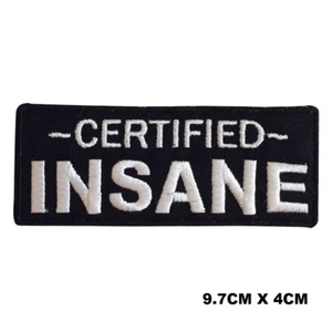 CERTIFIED INSANE Movie Logo Embroidered Patch Bügelbild/Aufnähen Patch Batch - Bild 1 von 1