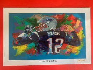 TOM BRADY PATROITS 11x17 "TOM TERRIFIC"" FIRMADO WINFORD GALMON PINTURA DE AUTENTICIDAD - Imagen 1 de 10
