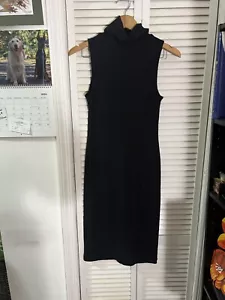 Vestido negro ceñido al cuerpo Nine West para mujer mediano cuello alto sin mangas pulóver - Imagen 1 de 7