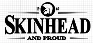 SKINHEAD   VINYL DECALS -  STICKER FOR CAR, WINDOW , Wood PLASTIC COCK SPARRER - Picture 1 of 6