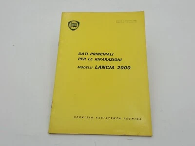 Manuale officina dati principali per le riparazioni Lancia 2000 assistenza tecni - Immagine 1 di 4