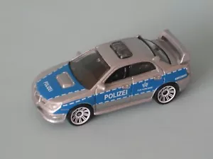 Matchbox Subaru WRX Police Car Polizei Silver Body Toy Model Car 70mm 2007 - Picture 1 of 2
