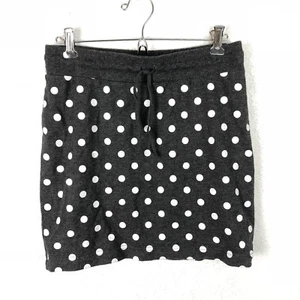 Banana Republic Minirock 100% Baumwolle schwarz grau Punkte Kordelzug XS - Bild 1 von 5