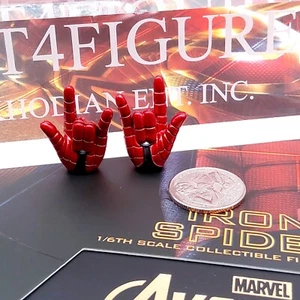 Hot Toys MMS482 Infinity War Iron Spider Man 1/6 figure's 2 Web Shooting Hands - Picture 1 of 5