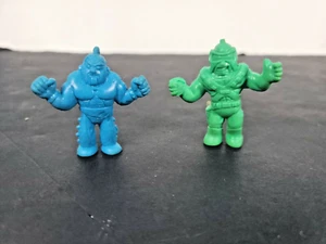 Muscle Men Knockoff Select Blue Green Figures Lot KO Rare Strong Men Japan Rubbe - Picture 1 of 10