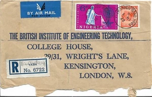 IKORODU ROAD YABA REG TYPED COVER TO LONDON ENGLAND 1962 REF 791 - Picture 1 of 1