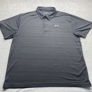 Camisa Polo Under Armour Para Hombres 2XL Manga Corta Negra Rendimiento Calce Suelto Logo - Imagen 1 de 11