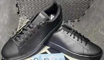 Tênis esportivo Adidas Advantage base triplo preto masculino vários tamanhos - Imagem 1 de 4