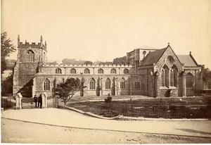 Original albumen antique Bangor Cathedral 23162 J.V. N W. Wales - Picture 1 of 1