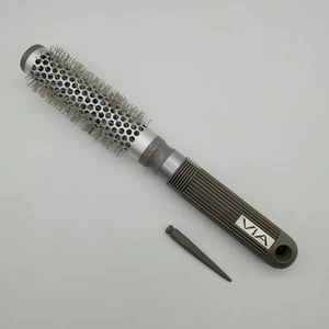 VIA 110 Confezione 6 Spazzole Tonde Ceramica 9,5" Spazzola Styling Grigio Setole Ioniche - Foto 1 di 9