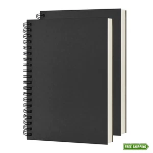 Cuaderno espiral en blanco, paquete de 2, tapa blanda, libro de bocetos, a la venta - Imagen 1 de 8