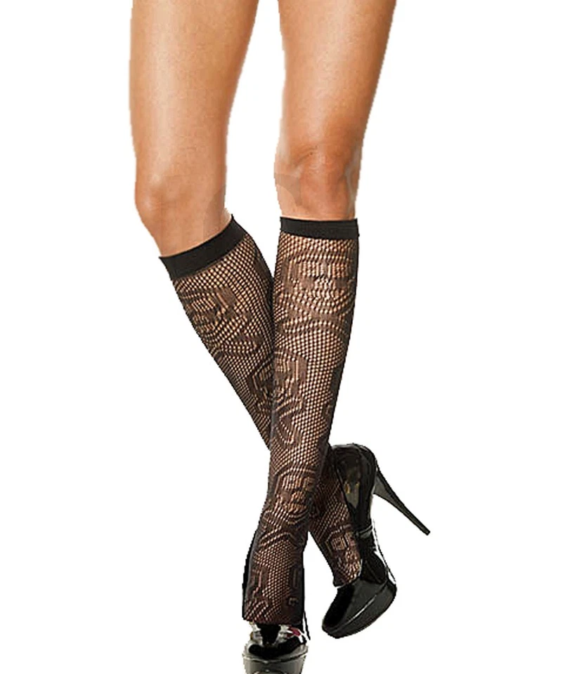 Calcetines hasta la rodilla Skull Net (se envía desde nosotros) Foto 1 de 1