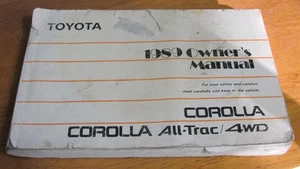 Toyota Corolla 1989 manual del propietario falta cubierta trasera - Imagen 1 de 7