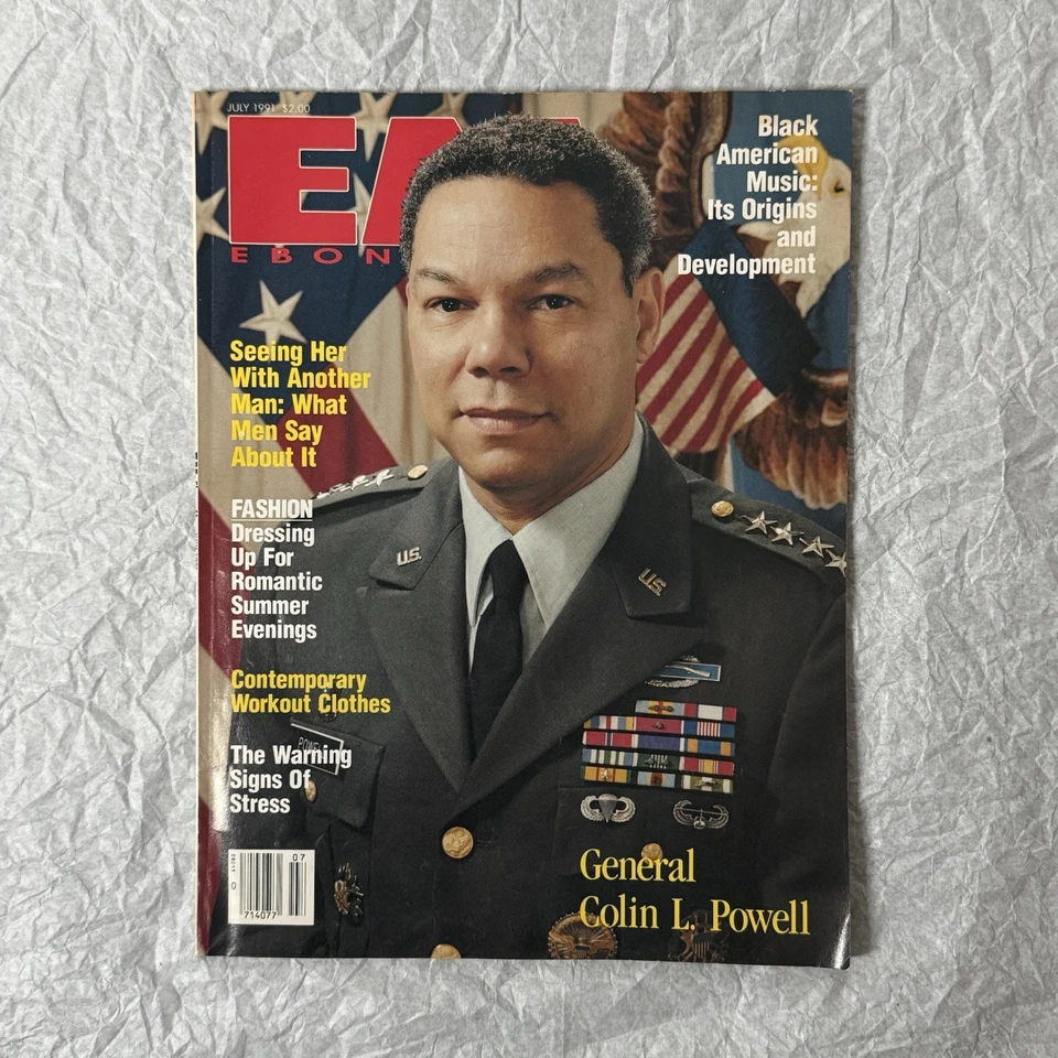Ebony Man Magazine July 1991 - General Colin Powell Cover - Vintage - Image 1 of 4