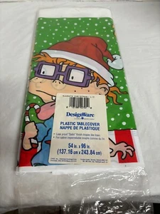 Vintage 1999 Rugrats Christmas Paper Tablecloth 54 "x96" American Greetings NEW - Picture 1 of 4