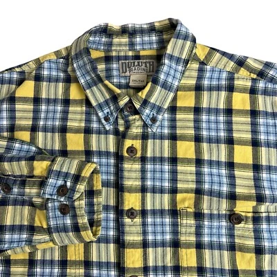 Duluth Trading Co Mens 2XLT Plaid Long Sleeve Button Down Flannel Shirt - Image 1 of 4