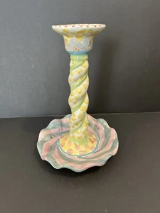 Vtg Mackenzie Childs Disc Cayuga Candle Holder 1997 - Picture 1 of 6
