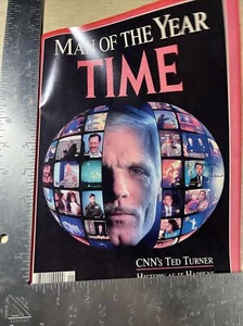 Ted Turner signiert Time Magazine Cover Autogramm Mann des Jahres - Bild 1 von 2