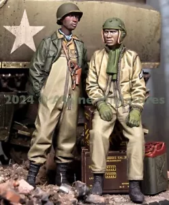 Alpine Mins 35320 US 761st Tank Battalion 2 fig set WW2 1/35th Unpainted kit - Picture 1 of 2