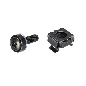 Grille Support Cage Écrous M5x14mm Montage Vis pour Grille Cabinets 40 Ensembles - Photo 1/6