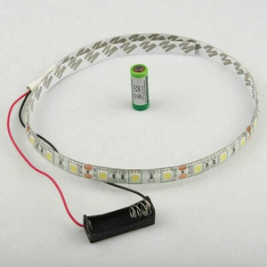 DC12V Battery Powered LED Strip 5050 SMD 3led - 30 led White Waterproof Flexible - Picture 1 of 4