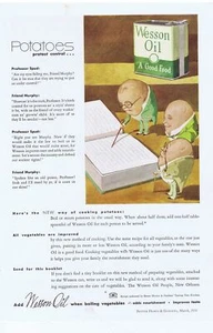 1936 Anthropomorphic Potatoes Wesson Oil Print Ad - Picture 1 of 1