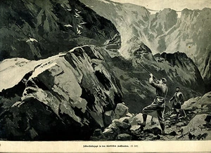 Schneehuhnjagd in den schottischen Hochlanden--Holzstich- --aus 1898- - Picture 1 of 1