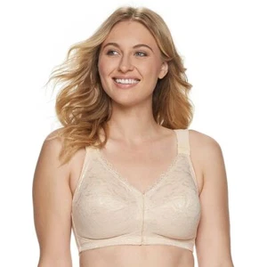 Lunaire Full Figure Front-Close Wireless Posture Bra 1628L sz 46b new nwt beige - Picture 1 of 1