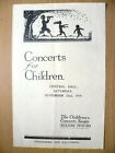 Concerts for Children 1919-20 by Children's Concerts Society, 22nd November