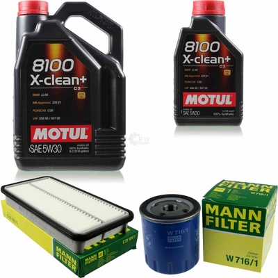 MOTUL 6L MOTOR-ÖL+MANN-FILTER für Toyota Corolla Compact _E11_ 1.9 D Wagon - Bild 1 von 4