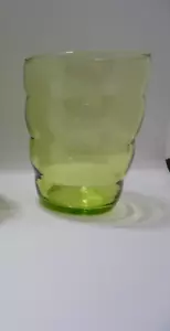 IKEA Skoja 12 Oz Beehive Glass Tumblers Lime Green Made in France - Picture 1 of 6
