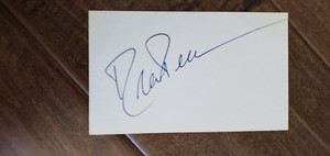 DREW PEARSON KYLE DAVIS SIGNED 3X5 INDEX CARD DALLAS COWBOYS 49ERS TULSA HOF