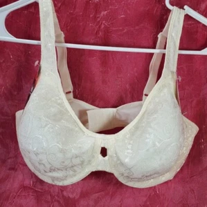Lilyette The Lily Fit Ivory Underwire Keyhole Bra Ivory Lace 34D New Lingerie - Picture 1 of 11