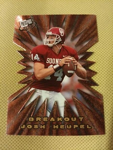 2001 JOSH HEUPEL PRESS PASS BREAKOUT DIE CUT ROOKIE CARD RC #B5 OKLAHOMA - Picture 1 of 2