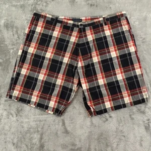 Siegfried & Company Plaid Bermuda Shorts Mens 50 Blue Red Cotton 11" Inseam - Picture 1 of 8