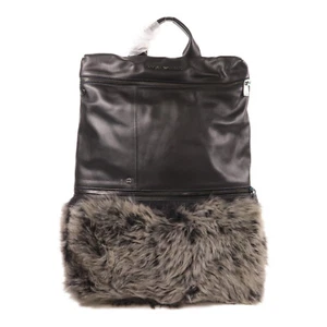 Emporio Armani Backpack/Rucksack Calfskin Leather/Wool Black - Picture 1 of 14