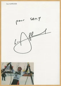 Luc Alphand - Skieur et pilote de rallye français - Page dédicacée + Photo - JO - Picture 1 of 1