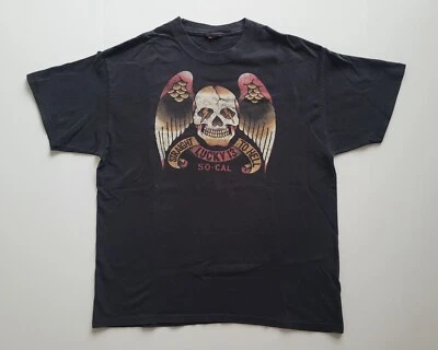 Lucky 13 服装男式黑色短袖 Straignt To Hell T 恤,尺寸 L — 第 1/3 张图片