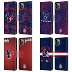 OFFICIAL NFL HOUSTON TEXANS GRAPHICS LEATHER BOOK CASE FOR APPLE iPHONE PHONES