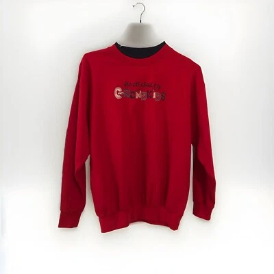 Sudadera De Colección M&C Ropa Deportiva Abuela Cuello Redondo Bordada Mediana Roja Nietos Foto 1 de 4